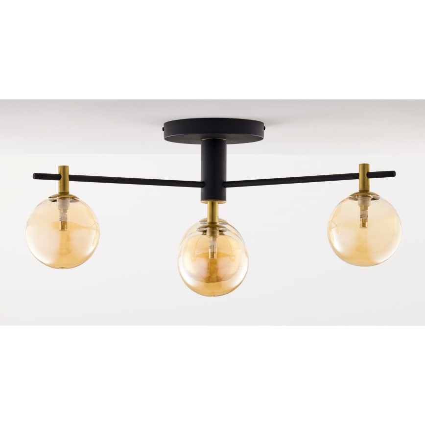 Jupiter 2031 - Tvirtinamas sietynas FIGARO 4xG9/10W/230V juoda/auksas/smėlio spalva