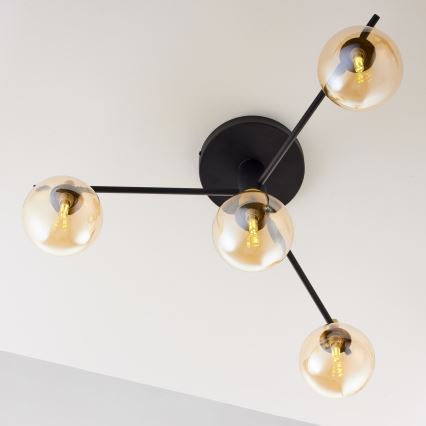 Jupiter 2031 - Tvirtinamas sietynas FIGARO 4xG9/10W/230V juoda/auksas/smėlio spalva