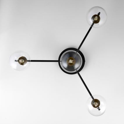 Jupiter 2034 - Tvirtinamas sietynas FIGARO 4xG9/10W/230V juoda/auksas/smėlio spalva/permatoma