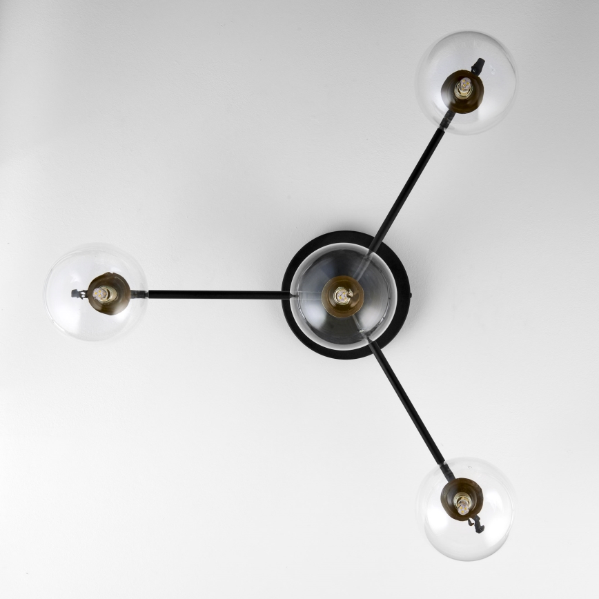Jupiter 2034 - Tvirtinamas sietynas FIGARO 4xG9/10W/230V juoda/auksas/smėlio spalva/permatoma