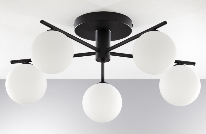 Jupiter 2049 - Prigludęs lubinis šviestuvas PRATO 5xG9/14W/230V juoda/balta