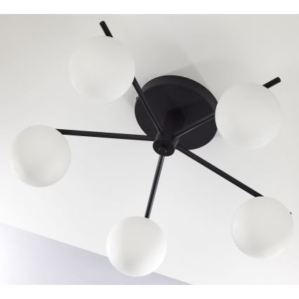 Jupiter 2049 - Prigludęs lubinis šviestuvas PRATO 5xG9/14W/230V juoda/balta