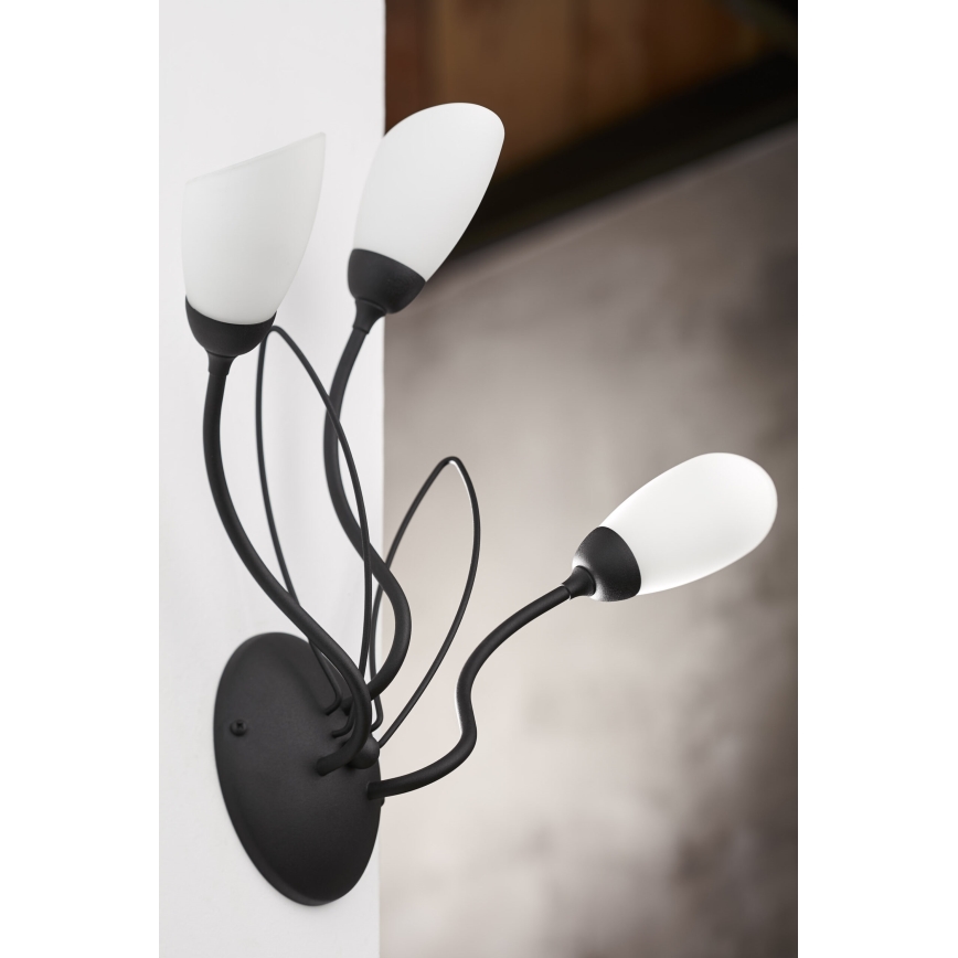 Jupiter 2059 - Sieninis šviestuvas GLORIOSA 3xG9/14W/230V juodas