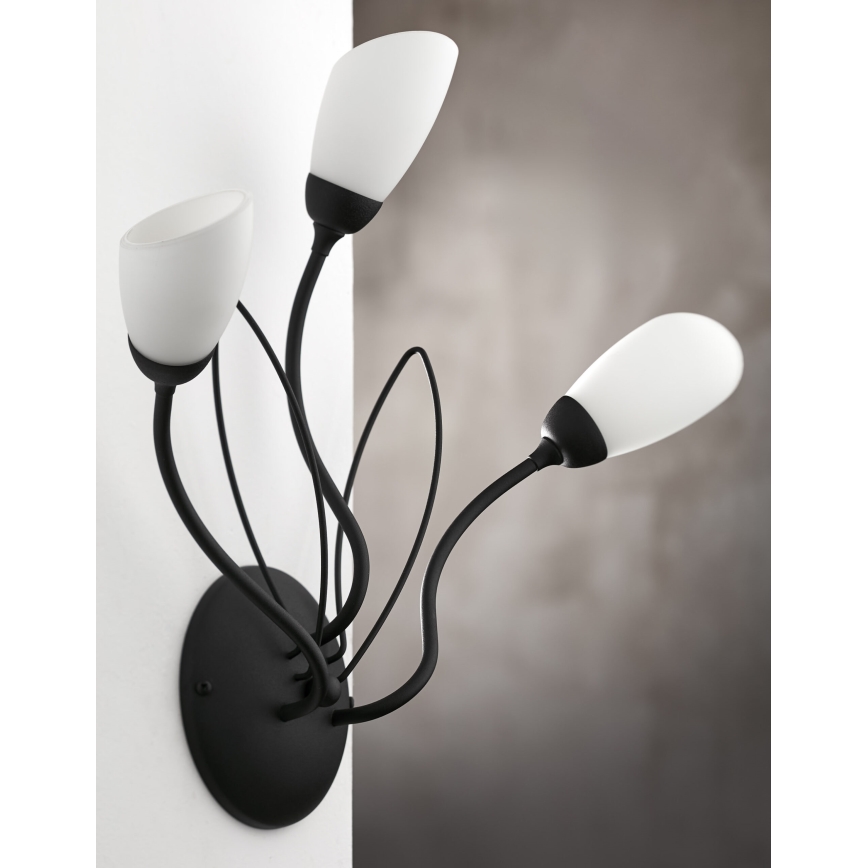 Jupiter 2059 - Sieninis šviestuvas GLORIOSA 3xG9/14W/230V juodas