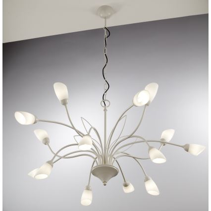 Jupiter 2062 - Sietynas ant grandinės GLORIOSA 15xG9/14W/230V kremiškos spalvos