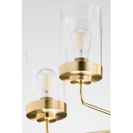 Jupiter 2087 - Liustra ant stiebo RAMIREZ 3xE27/15W/230V auksinė/juoda