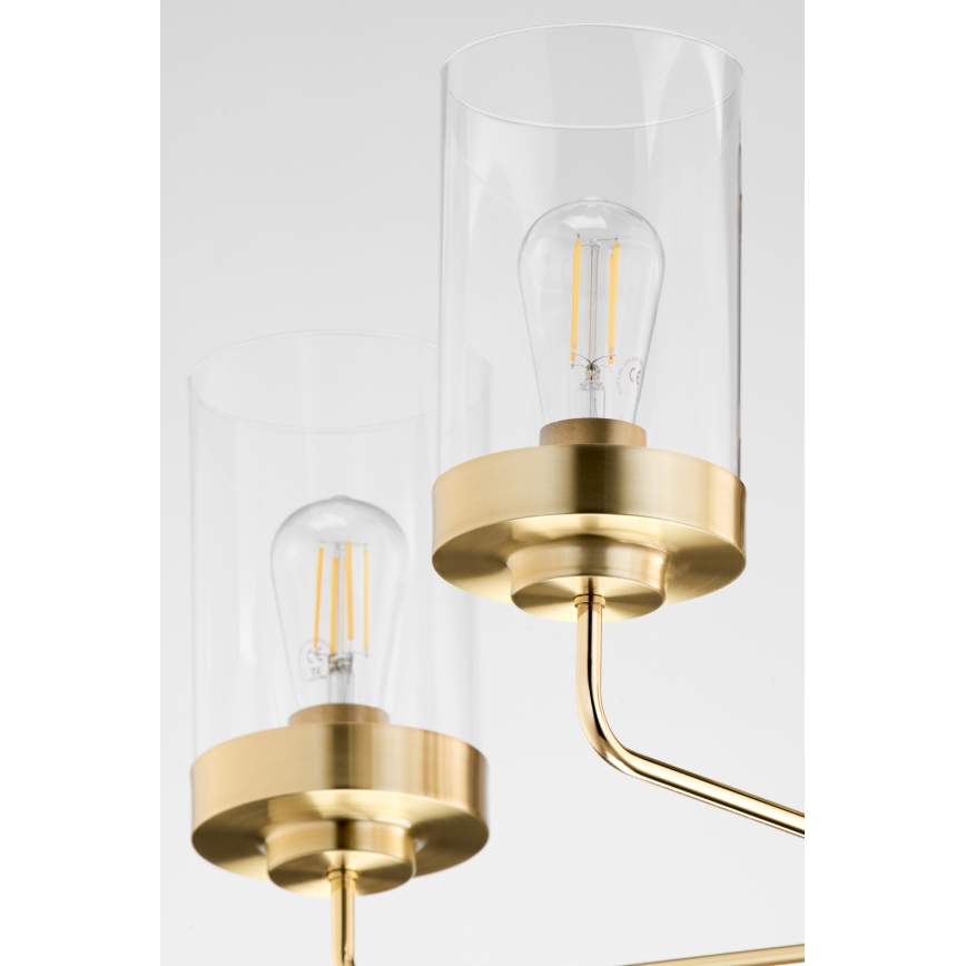 Jupiter 2087 - Liustra ant stiebo RAMIREZ 3xE27/15W/230V auksinė/juoda