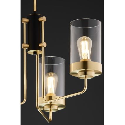 Jupiter 2087 - Liustra ant stiebo RAMIREZ 3xE27/15W/230V auksinė/juoda