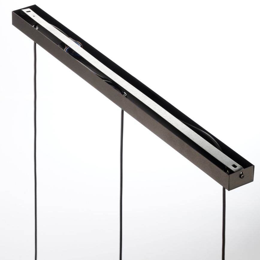 Jupiter 2092 - Liustra ant troselio CORTINA 3xE27/15W/230V auksinė/juoda