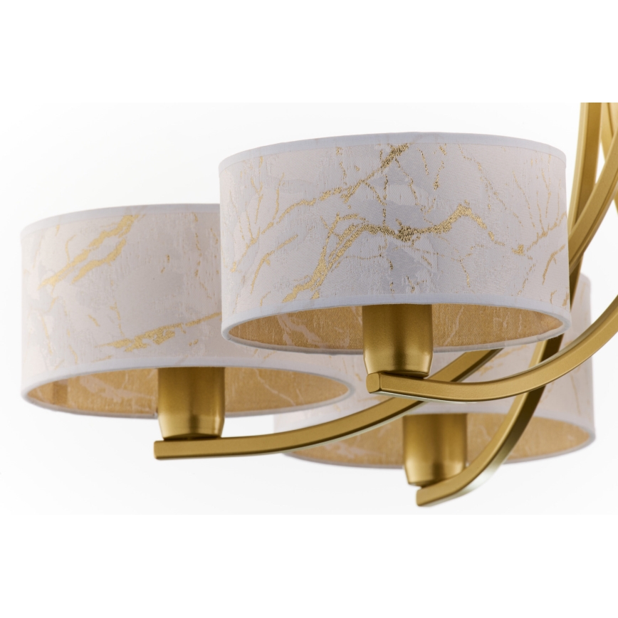 Jupiter 2098 - Pakabinamas šviestuvas su grandine ARTHUR 6xE27/15W/230V balta/auksinė/marmuro dekoras