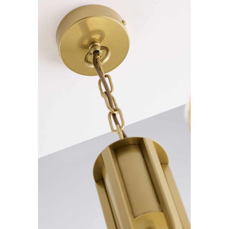 Jupiter 2098 - Pakabinamas šviestuvas su grandine ARTHUR 6xE27/15W/230V balta/auksinė/marmuro dekoras