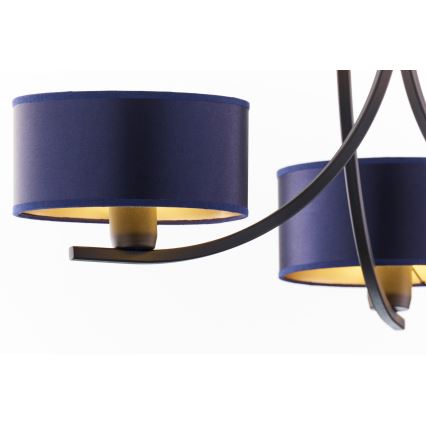 Jupiter 2099 - Pakabinamas šviestuvas ant grandinės ARTHUR 3xE27/15W/230V mėlyna/juoda