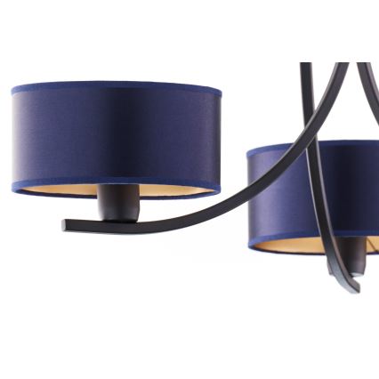 Jupiter 2099 - Pakabinamas šviestuvas ant grandinės ARTHUR 3xE27/15W/230V mėlyna/juoda