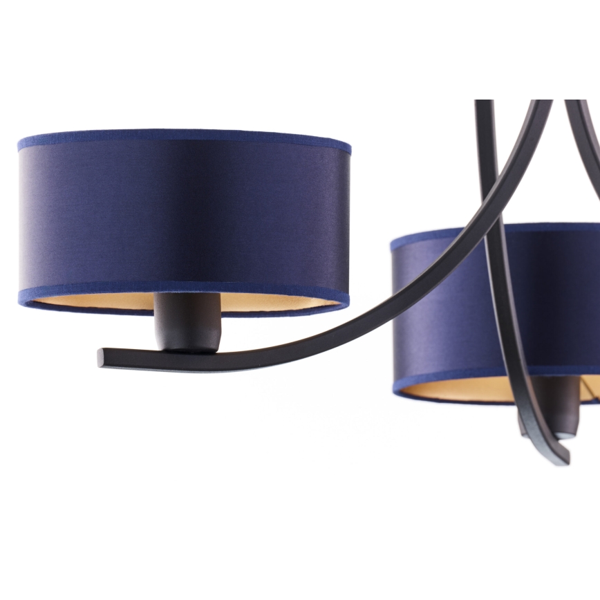 Jupiter 2099 - Pakabinamas šviestuvas ant grandinės ARTHUR 3xE27/15W/230V mėlyna/juoda