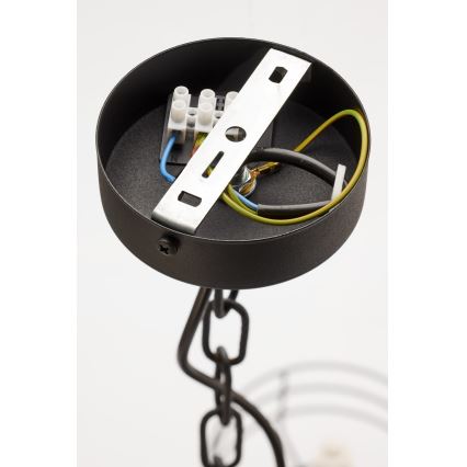 Jupiter 2102 - Liustra su grandine ARTHUR 6xE27/15W/230V mėlyna/juoda