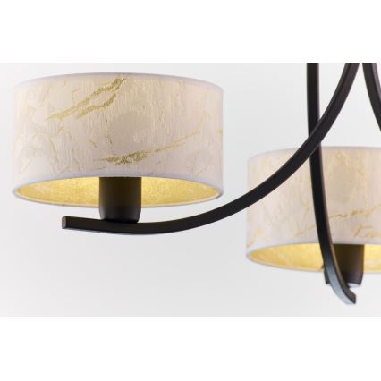 Jupiter 2103 - Pakabinama liustra ARTHUR 3xE27/15W/230V balta/juoda/marmuro dekoras