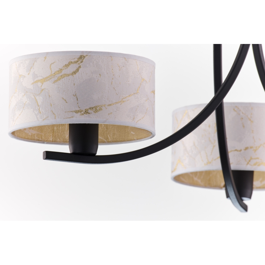 Jupiter 2103 - Pakabinama liustra ARTHUR 3xE27/15W/230V balta/juoda/marmuro dekoras