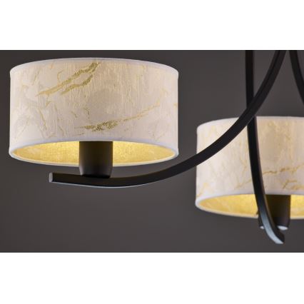 Jupiter 2103 - Pakabinama liustra ARTHUR 3xE27/15W/230V balta/juoda/marmuro dekoras