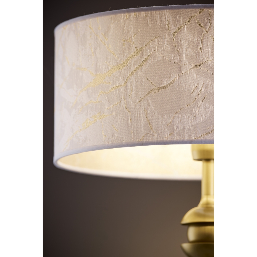 Jupiter 2112 - Stalinis šviestuvas KASZMIR 1xE27/15W/230V balta/auksinė/marmuro dekoras