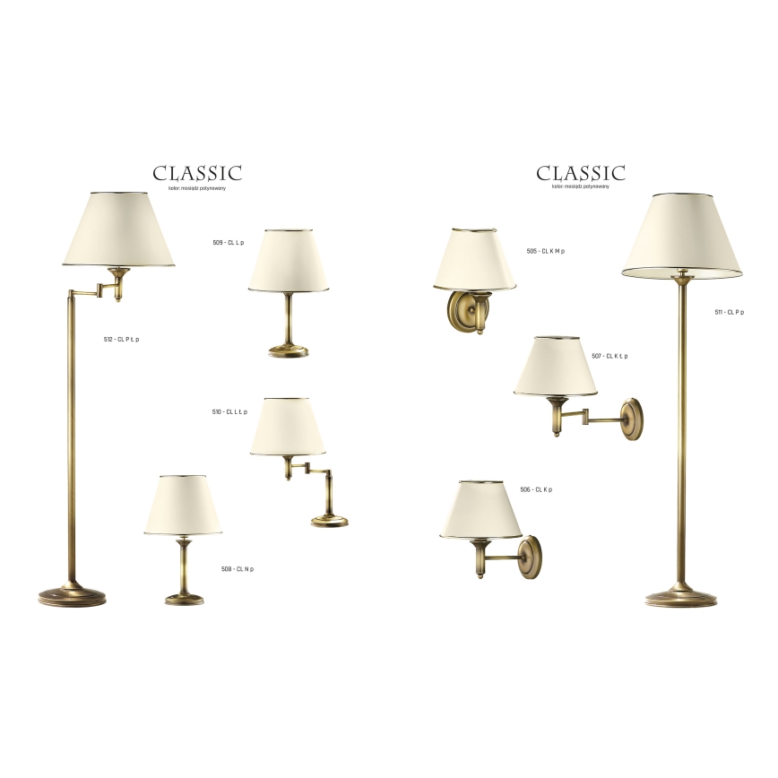 Jupiter 509 CL L p - Stalinis šviestuvas CLASSIC E27/60W/230V