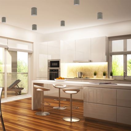 JUPITER LED RGBW точковий світильник диммер 1xE27/6,5W/230V 2700-6500K Wi-Fi діаметр 9,8 см сірий