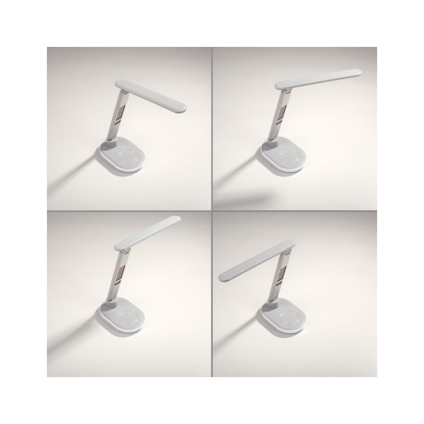 JUST LIGHT. 11018-16 - LED RGBW Tamsinama jutiklinė stalinė lempa su belaidžiu įkrovimu TINA LED/4W/230V balta