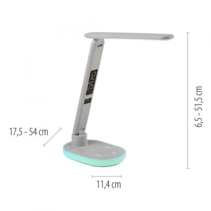 JUST LIGHT. 11018-16 - LED RGBW Tamsinama jutiklinė stalinė lempa su belaidžiu įkrovimu TINA LED/4W/230V balta