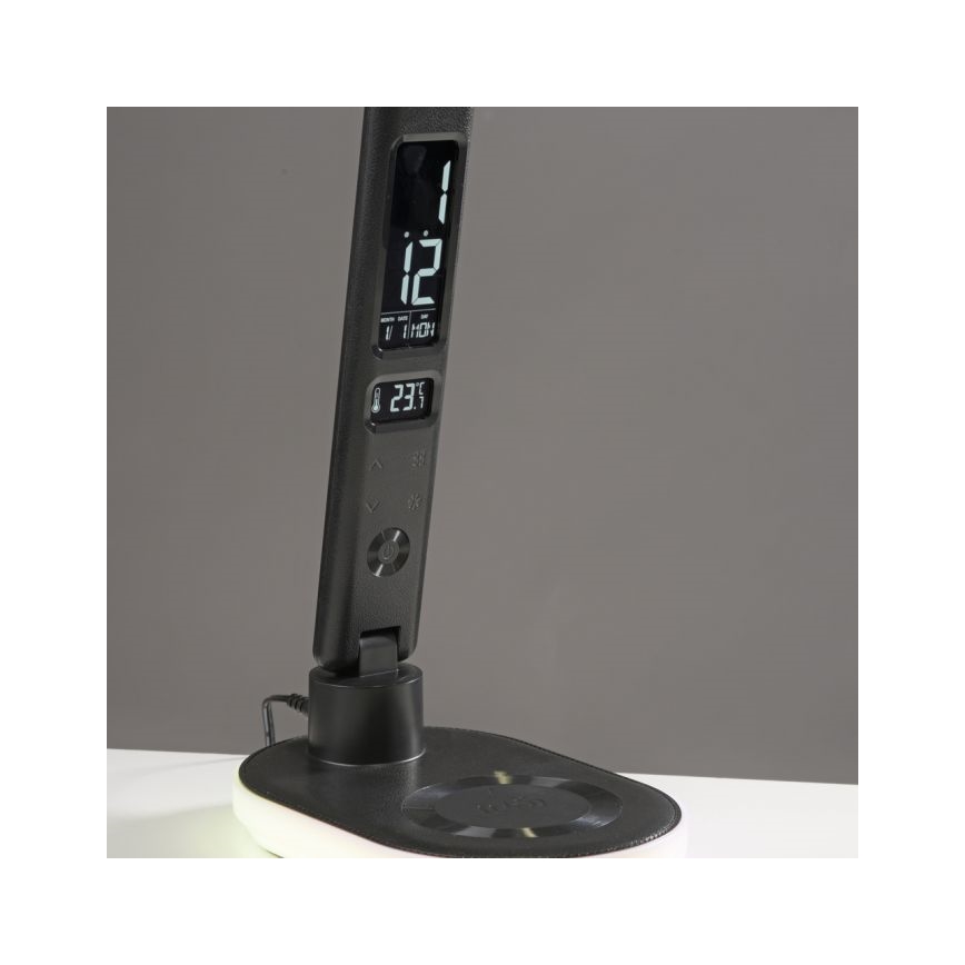 JUST LIGHT. 11018-18 - LED RGBW reguliuojamo ryškumo jutiklinė stalinė lempa su bevieliu įkrovimu TINA LED/4W/230V juoda