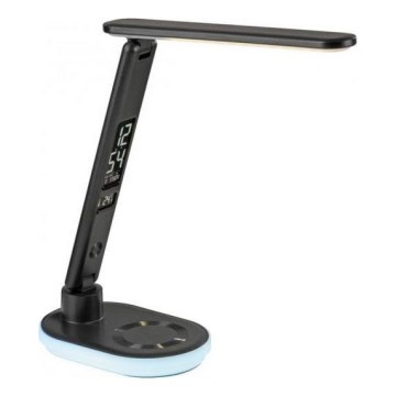 JUST LIGHT. 11018-18 - LED RGBW Reguliuojama Touch Stalo Lempa su Belaidžiu Įkrovimu TINA LED/4W/230V Juoda