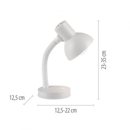 JUST LIGHT. 11080-16 - Lankstus stalinis šviestuvas FLEXI 1xE27/25W/230V baltas