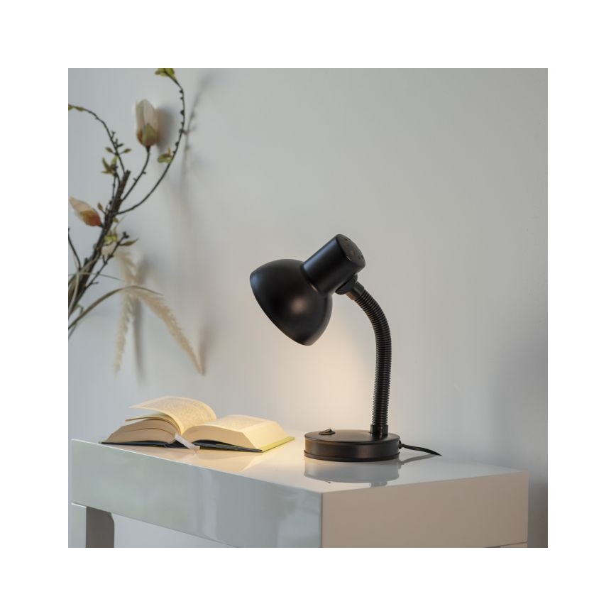 JUST LIGHT. 11080-18 - Lanksti staline lempa FLEXI 1xE27/25W/230V juoda