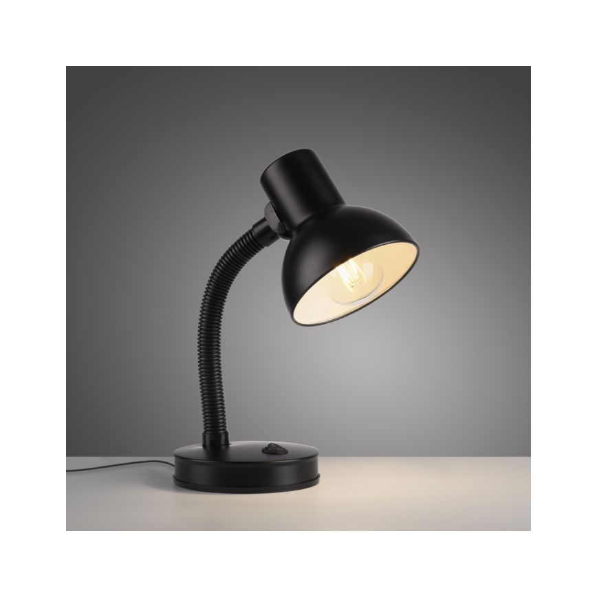 JUST LIGHT. 11080-18 - Lanksti staline lempa FLEXI 1xE27/25W/230V juoda