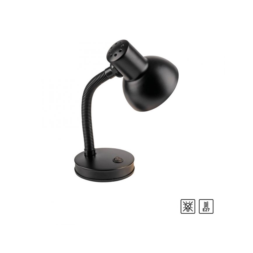 JUST LIGHT. 11080-18 - Lanksti staline lempa FLEXI 1xE27/25W/230V juoda