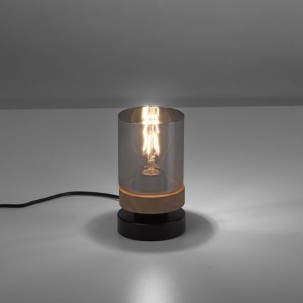 JUST LIGHT. 11310-18 - Stalinis šviestuvas PASQUAL 1xE27/40W/230V juoda/kaučiukas