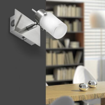 JUST LIGHT. 11931-55 - LED sieninis akcentinis šviestuvas MAX 1xGU10/4W/230V matinis chromas