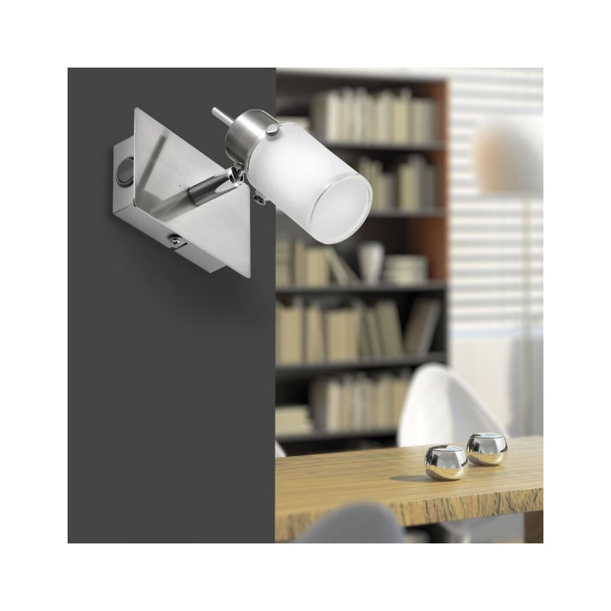 JUST LIGHT. 11931-55 - LED sieninis akcentinis šviestuvas MAX 1xGU10/4W/230V matinis chromas