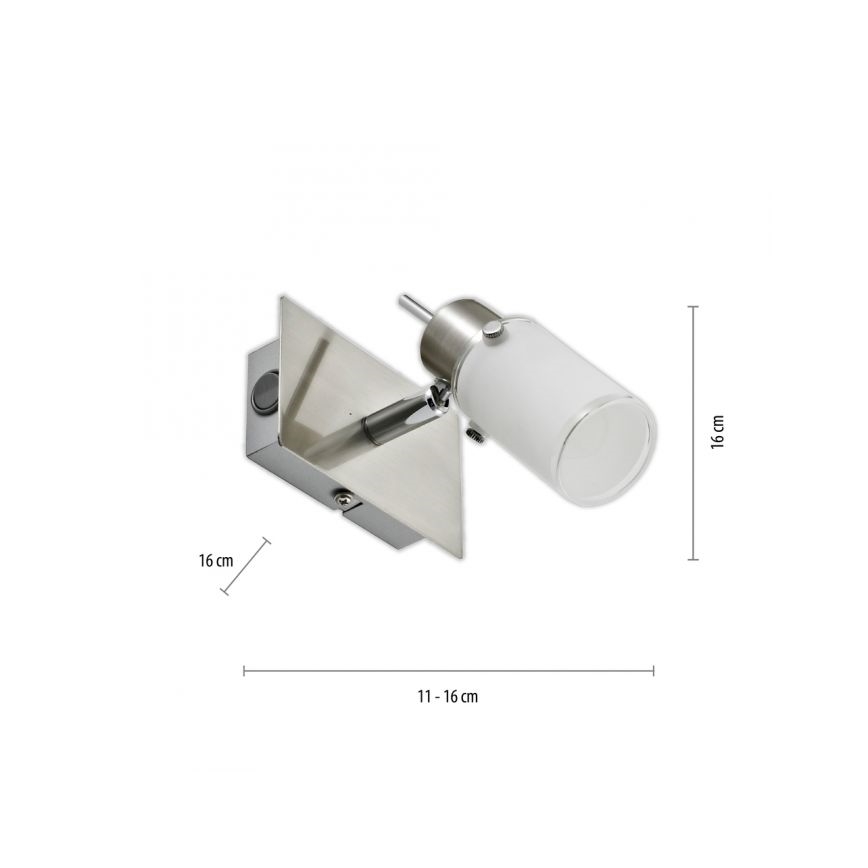 JUST LIGHT. 11931-55 - LED sieninis akcentinis šviestuvas MAX 1xGU10/4W/230V matinis chromas