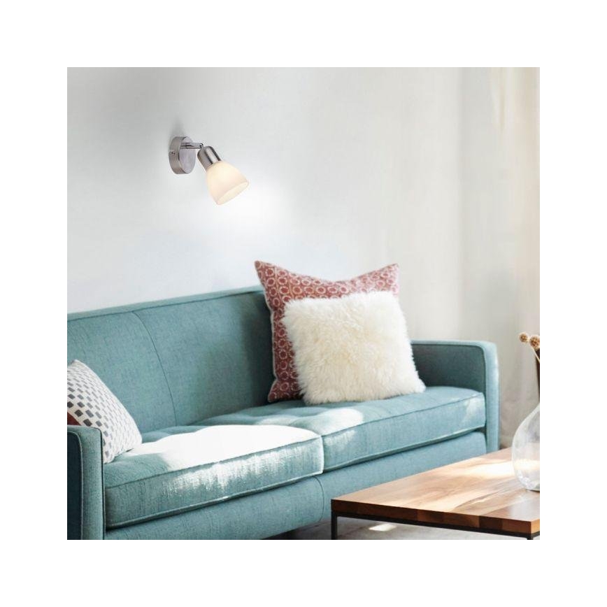 JUST LIGHT. 11951-55 - Sieninis akcentinis šviestuvas KARO 1xE14/40W/230V matinis chromas