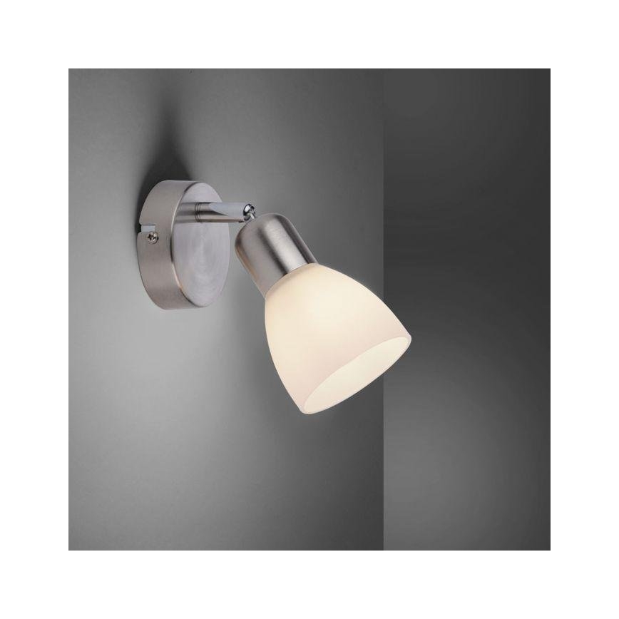 JUST LIGHT. 11951-55 - Sieninis akcentinis šviestuvas KARO 1xE14/40W/230V matinis chromas