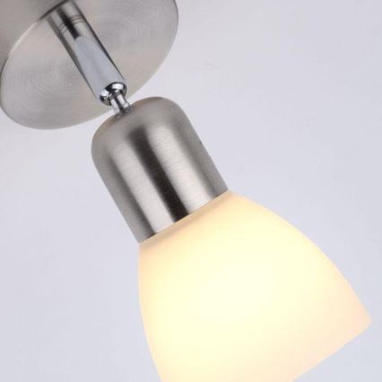 JUST LIGHT. 11951-55 - Sieninis akcentinis šviestuvas KARO 1xE14/40W/230V matinis chromas