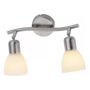 JUST LIGHT. 11952-55 - Taškinis šviestuvas KARO 2xE14/40W/230V, matinis chromas