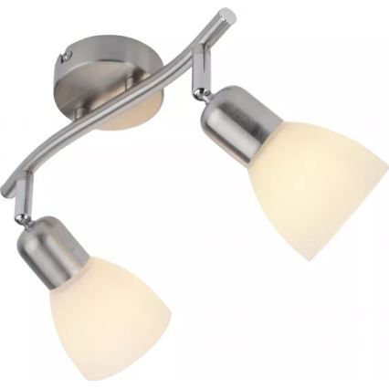 JUST LIGHT. 11952-55 - Taškinis šviestuvas KARO 2xE14/40W/230V, matinis chromas