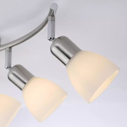 JUST LIGHT. 11953-55 - Taškinis šviestuvas KARO 3xE14/40W/230V matinis chromas