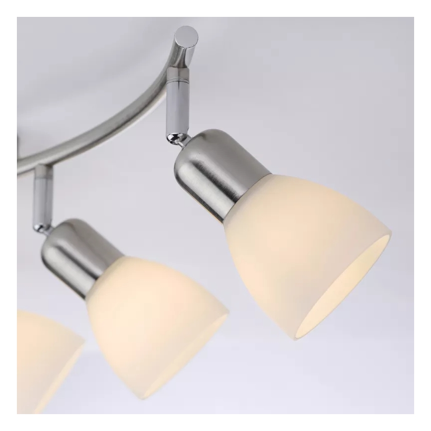 JUST LIGHT. 11953-55 - Taškinis šviestuvas KARO 3xE14/40W/230V matinis chromas