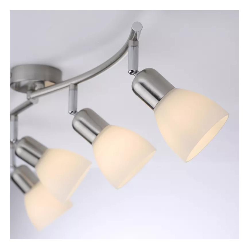 JUST LIGHT. 11954-55 - Taškinis šviestuvas KARO 4xE14/40W/230V matinis chromas