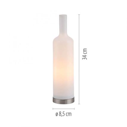 JUST LIGHT. 14006-16 - Stalinis šviestuvas BOTTLE 1xE14/25W/230V baltas