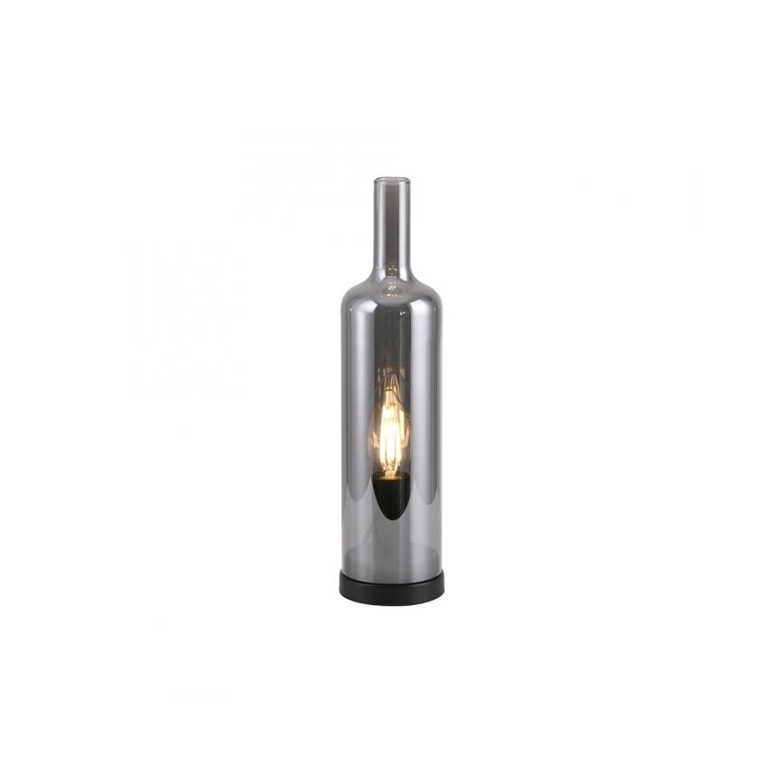 JUST LIGHT. 14006-25 - Stalinė lempa BOTTLE 1xE14/25W/230V juoda/dūminė