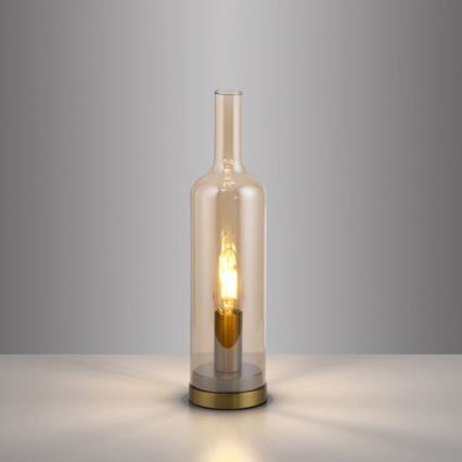 JUST LIGHT. 14006-27 - Stalinis šviestuvas BOTTLE 1xE14/25W/230V smėlinė/dūminė
