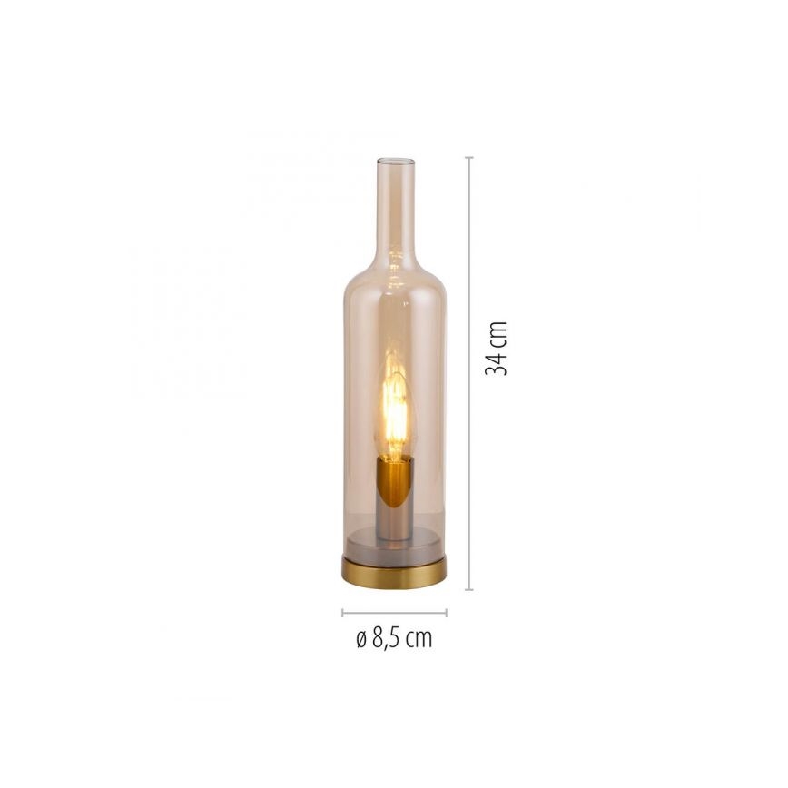 JUST LIGHT. 14006-27 - Stalinis šviestuvas BOTTLE 1xE14/25W/230V smėlinė/dūminė