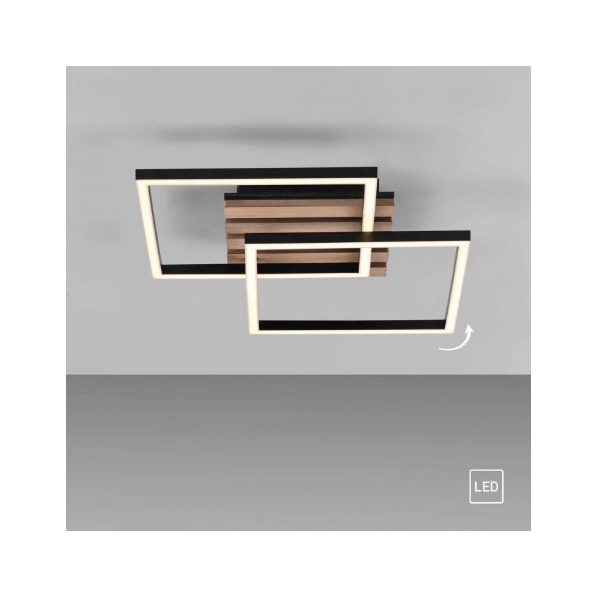 JUST LIGHT. 14053-79 - LED lubinis šviestuvas AKUSTIKA LED/15W/230V ąžuolas/juoda